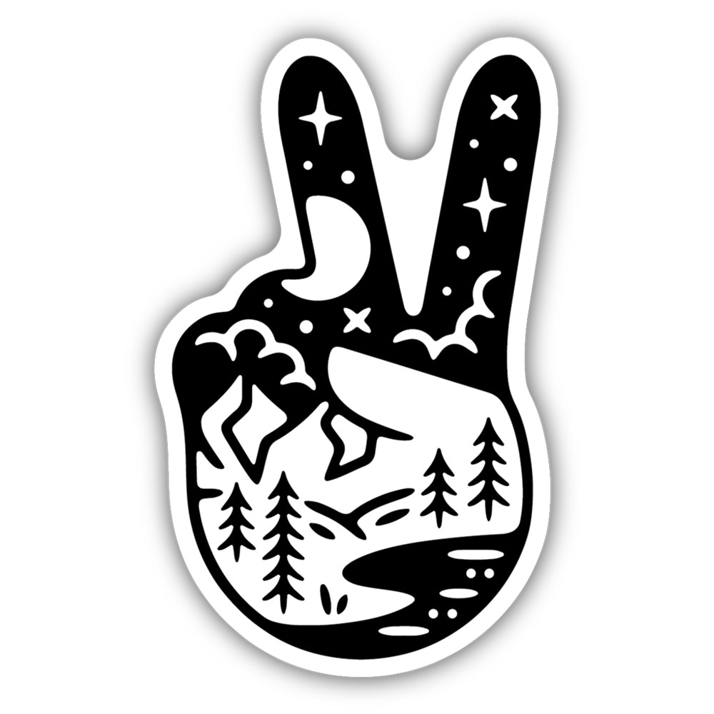 Stickers Northwest, Stickers, Art & School, 3", Outside Peace Sign, 521379